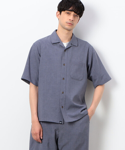 COMME　CA COMMUNE（コムサコミューン）の「ウィンドペン柄 オープンカラーシャツ（シャツ/ブラウス・メンズ・ネイビー/ブルーグレー・LARGE/MEDIUM）」の8枚目の写真