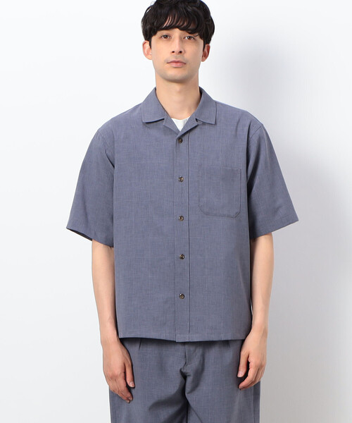 COMME　CA COMMUNE（コムサコミューン）の「ウィンドペン柄 オープンカラーシャツ（シャツ/ブラウス・メンズ・ネイビー/ブルーグレー・LARGE/MEDIUM）」の9枚目の写真