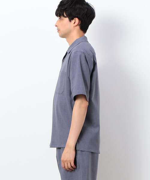 COMME　CA COMMUNE（コムサコミューン）の「ウィンドペン柄 オープンカラーシャツ（シャツ/ブラウス・メンズ・ネイビー/ブルーグレー・LARGE/MEDIUM）」の10枚目の写真
