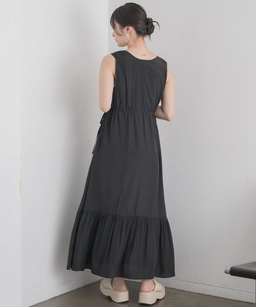 RETRO GIRL（レトロガール）の「ウエストシャーリングノースリOP（ワンピース・レディース・グリーン/オフホワイト/ブラック・FREE）」の15枚目の写真