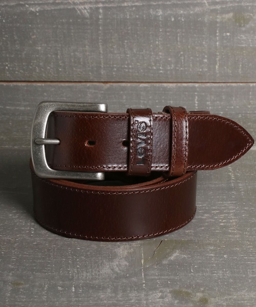 セール】Levi's/リーバイス 40mm 本革 ダブルループ ギャリソンレザー
