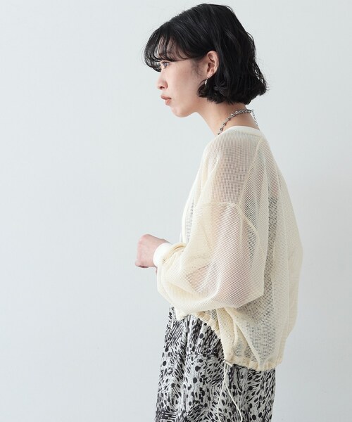 GALLEST(ギャレスト)の「◆メッシュブルゾン(ブルゾン・レディース・ホワイト/ブラック・38)」の13枚目の写真