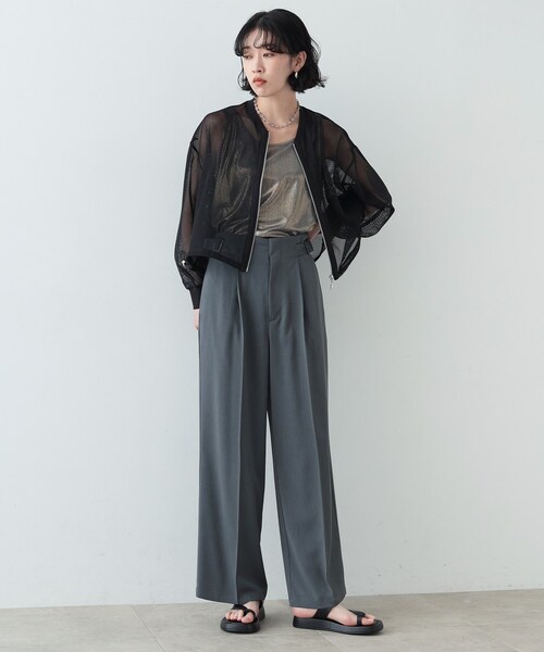 GALLEST(ギャレスト)の「◆メッシュブルゾン(ブルゾン・レディース・ホワイト/ブラック・38)」の8枚目の写真