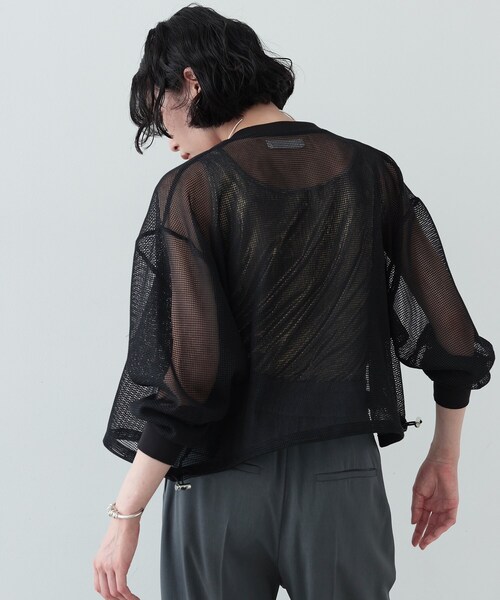 GALLEST(ギャレスト)の「◆メッシュブルゾン(ブルゾン・レディース・ホワイト/ブラック・38)」の5枚目の写真