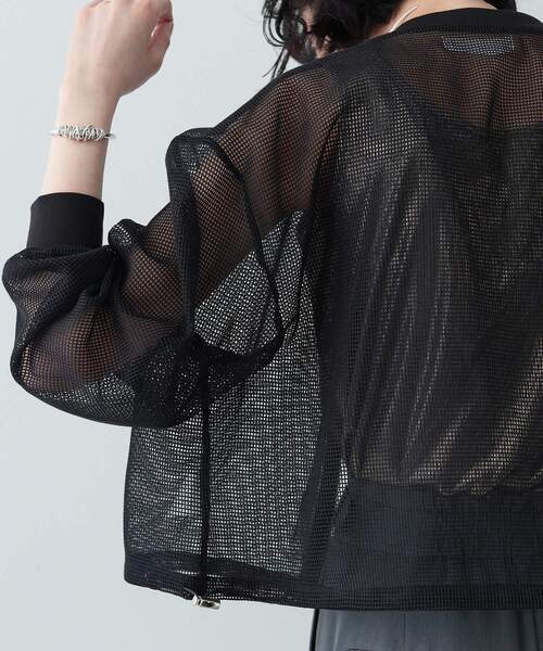 GALLEST(ギャレスト)の「◆メッシュブルゾン(ブルゾン・レディース・ホワイト/ブラック・38)」の4枚目の写真