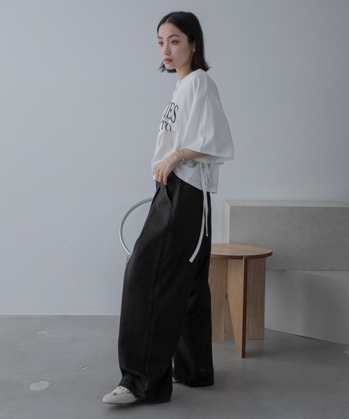 VACANCY(ヴァカンシー)の「レイヤードウェーブロゴトップス(Tシャツ/カットソー・レディース・ライトグレー/ブラック/ホワイト/ブルー・FREE)」の21枚目の写真