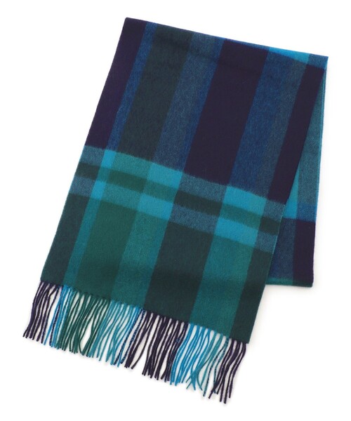 23区(ニジュウサンク)の「カシミヤ チェック マフラー(マフラー・レディース・ダークグリーン系3/オレンジ系3/ベージュ系3/グレー系3・F)」の10枚目の写真