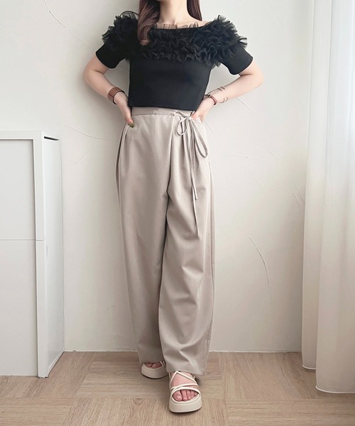 apres jour(アプレジュール)の「チュールプルオーバー【ZOZOTOWN限定アイテム】(Tシャツ/カットソー・レディース・チャコールグレー/アイボリー/ブラック・フリー/X-LARGE)」の15枚目の写真