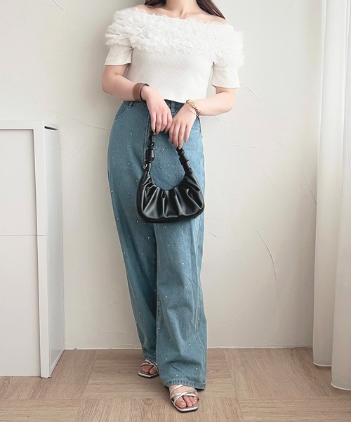 apres jour(アプレジュール)の「チュールプルオーバー【ZOZOTOWN限定アイテム】(Tシャツ/カットソー・レディース・チャコールグレー/アイボリー/ブラック・フリー/X-LARGE)」の9枚目の写真
