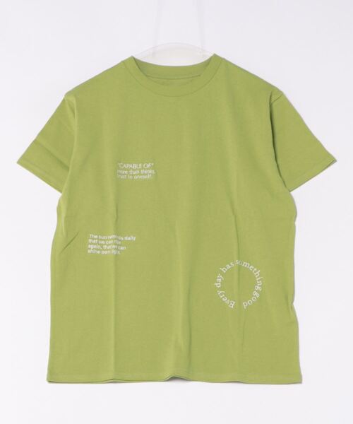 Ungrid（アングリッド）の「ミックスロゴエンブロイダリーTee（Tシャツ/カットソー・レディース・オフホワイト/ピンク/ブラック/グリーン・FREE）」の3枚目の写真