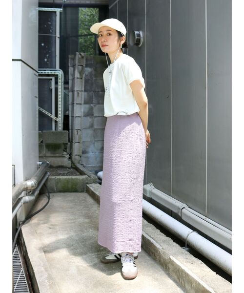 Ungrid（アングリッド）の「ミックスロゴエンブロイダリーTee（Tシャツ/カットソー・レディース・オフホワイト/ピンク/ブラック/グリーン・FREE）」の12枚目の写真