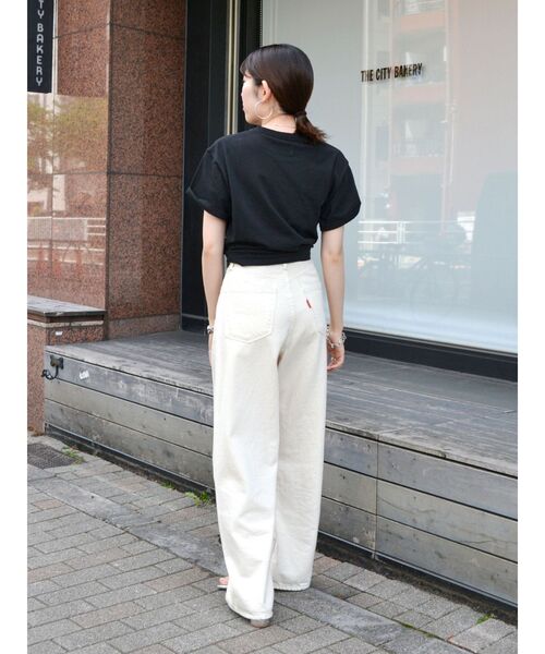 Ungrid（アングリッド）の「ミックスロゴエンブロイダリーTee（Tシャツ/カットソー・レディース・オフホワイト/ピンク/ブラック/グリーン・FREE）」の18枚目の写真