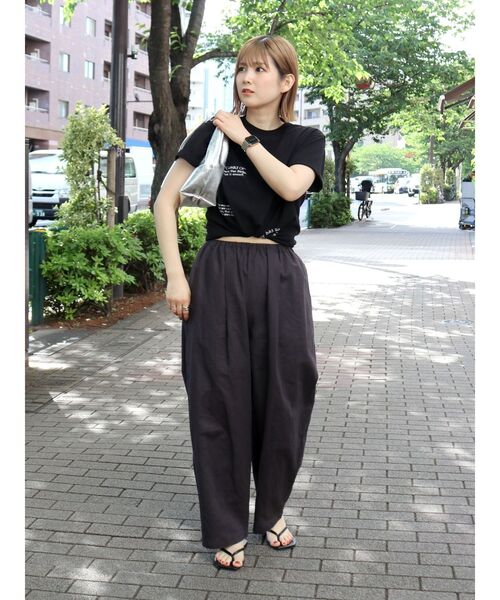 Ungrid（アングリッド）の「ミックスロゴエンブロイダリーTee（Tシャツ/カットソー・レディース・オフホワイト/ピンク/ブラック/グリーン・FREE）」の20枚目の写真