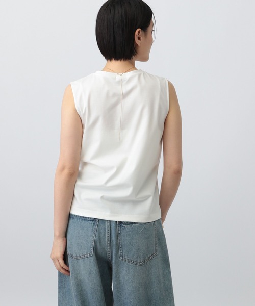 A part by(アパートバイ)の「NEWSTARポンチ_ノースリーブ(Tシャツ/カットソー・レディース・オフホワイト/ブラック・FREE)」の10枚目の写真