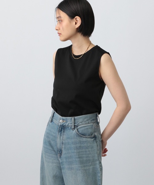 A part by(アパートバイ)の「NEWSTARポンチ_ノースリーブ(Tシャツ/カットソー・レディース・オフホワイト/ブラック・FREE)」の14枚目の写真