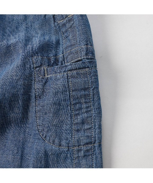 45R（フォーティファイブアール）の「綿麻ダンガリーのチーゴスカート（清）（スカート・レディース・インディゴブルー・FREE）」の9枚目の写真