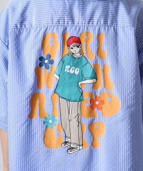 Red Cap Girl(レッドキャプガール)の「REDCAPGIRL RCGバックプリント ルーズサイズ半袖シャツ(シャツ/ブラウス・メンズ・ホワイト/その他/ブルー・M/L)」の17枚目の写真