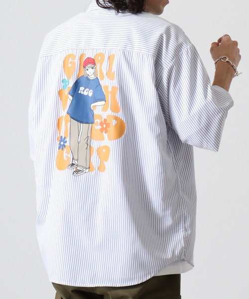 Red Cap Girl(レッドキャプガール)の「REDCAPGIRL RCGバックプリント ルーズサイズ半袖シャツ(シャツ/ブラウス・メンズ・ホワイト/その他/ブルー・M/L)」の21枚目の写真