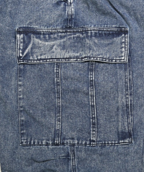 LUXSTYLE(ラグスタイル)の「ケミカルウォッシュデニムカーゴパンツ(カーゴパンツ・メンズ・ブラック/ネイビー・L/M)」の19枚目の写真