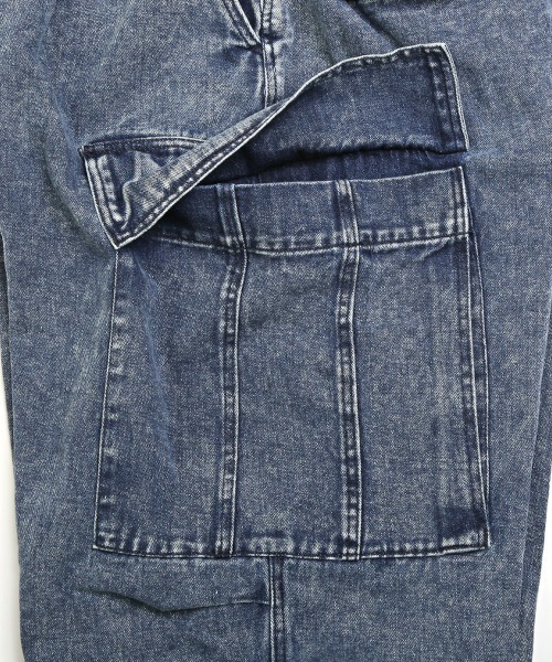 LUXSTYLE(ラグスタイル)の「ケミカルウォッシュデニムカーゴパンツ(カーゴパンツ・メンズ・ブラック/ネイビー・L/M)」の20枚目の写真