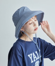 ROPE' PICNIC | はっ水・遮光/チェックシアサッカーサファリハット(ハット)