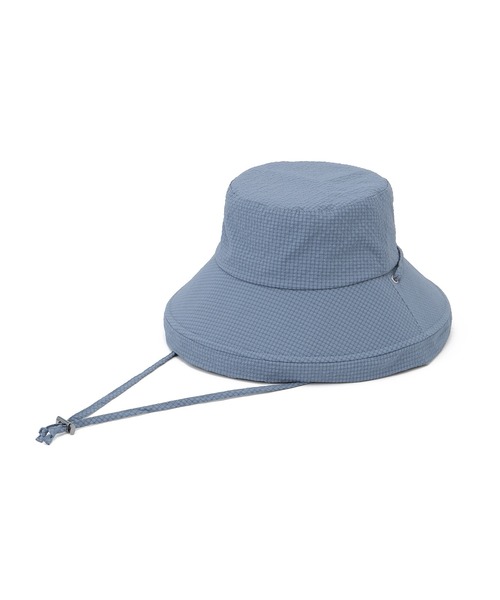 ROPE' PICNIC（ロペピクニック）の「はっ水・遮光/チェックシアサッカーサファリハット（ハット・レディース・ブルー系その他4/ブラック/ベージュ系その他・FREE）」の4枚目の写真