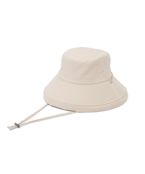 ROPE' PICNIC（ロペピクニック）の「はっ水・遮光/チェックシアサッカーサファリハット（ハット・レディース・ブルー系その他4/ブラック/ベージュ系その他・FREE）」の12枚目の写真