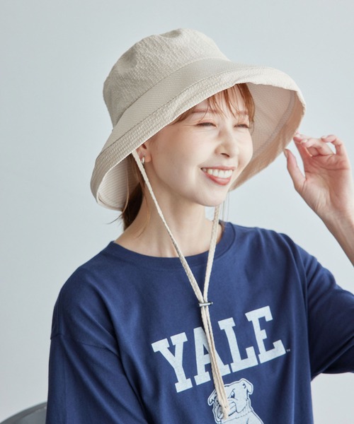 ROPE' PICNIC（ロペピクニック）の「はっ水・遮光/チェックシアサッカーサファリハット（ハット・レディース・ブルー系その他4/ブラック/ベージュ系その他・FREE）」の22枚目の写真