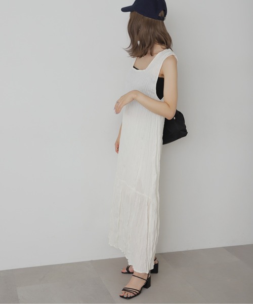 FREE'S MART(フリーズマート)の「◆前後2WAYワッシャーワンピース(ワンピース・レディース・ホワイト/レッド/ライトグリーン・SMALL/MEDIUM)」の5枚目の写真