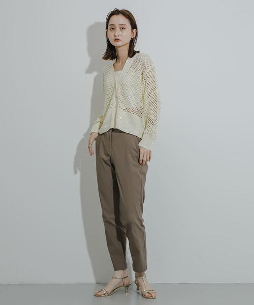 SENSE OF PLACE by URBAN RESEARCH（センスオブプレイスバイアーバンリサーチ）の「『TALLサイズあり』ストレッチスリムテーパードパンツ（その他パンツ・レディース・モカ/ライトベージュ/ブラック・SMALL/X-SMALL/LARGE/MEDIUM/TALL）」の10枚目の写真