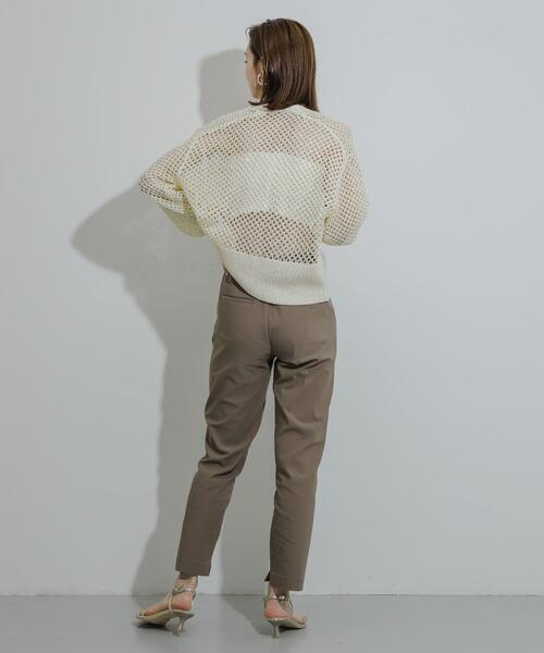 SENSE OF PLACE by URBAN RESEARCH（センスオブプレイスバイアーバンリサーチ）の「『TALLサイズあり』ストレッチスリムテーパードパンツ（その他パンツ・レディース・モカ/ライトベージュ/ブラック・SMALL/X-SMALL/LARGE/MEDIUM/TALL）」の9枚目の写真