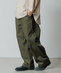 【ZOZO限定】ヘリンボーン ダブルニーワイドストレート パンツ ≪Made by ZOZO≫
