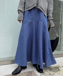 NOLLEY’S | 《セットアップ対応》ストライプマーメイドマキシスカート(スカート)