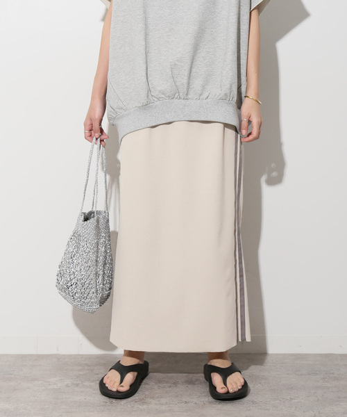 JOURNAL STANDARD relume(ジャーナルスタンダード レリューム)の「《追加》カットジャージーラインスカート(スカート・レディース・ブラック/ライトグレー・FREE)」の14枚目の写真