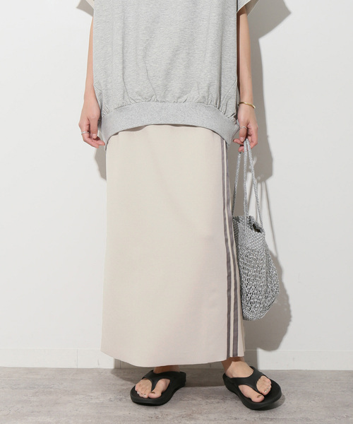 JOURNAL STANDARD relume(ジャーナルスタンダード レリューム)の「《追加》カットジャージーラインスカート(スカート・レディース・ブラック/ライトグレー・FREE)」の15枚目の写真