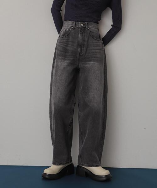 SENSE OF PLACE by URBAN RESEARCH(センスオブプレイスバイアーバンリサーチ)の「カーブデニム(デニムパンツ・レディース・グレー/ワンウォッシュ/ライトインディゴブルー・MEDIUM/SMALL/LARGE)」の6枚目の写真