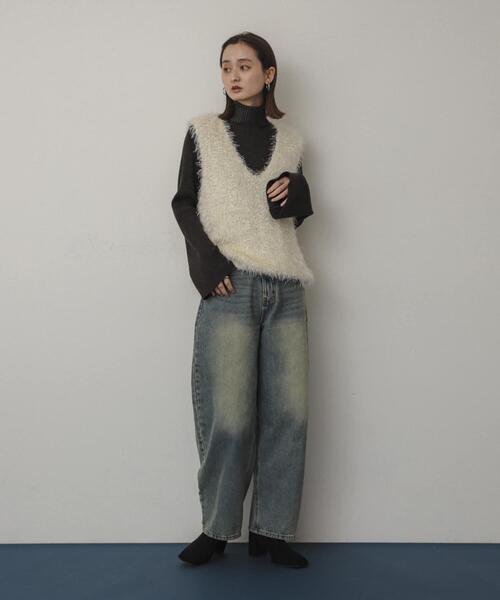 SENSE OF PLACE by URBAN RESEARCH(センスオブプレイスバイアーバンリサーチ)の「カーブデニム(デニムパンツ・レディース・グレー/ワンウォッシュ/ライトインディゴブルー・MEDIUM/SMALL/LARGE)」の20枚目の写真