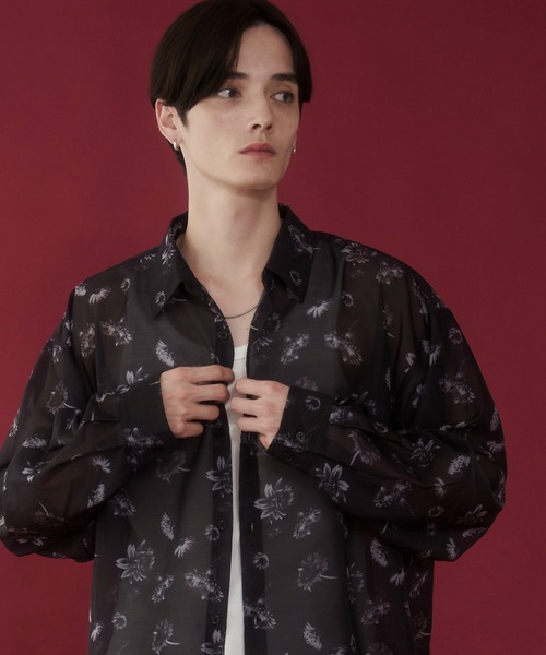 LUCY（ルーシー）の「LUCY/シアーパターンBIGシャツ（シャツ/ブラウス・メンズ・その他3/その他2/その他1・LARGE/MEDIUM/SMALL）」の2枚目の写真