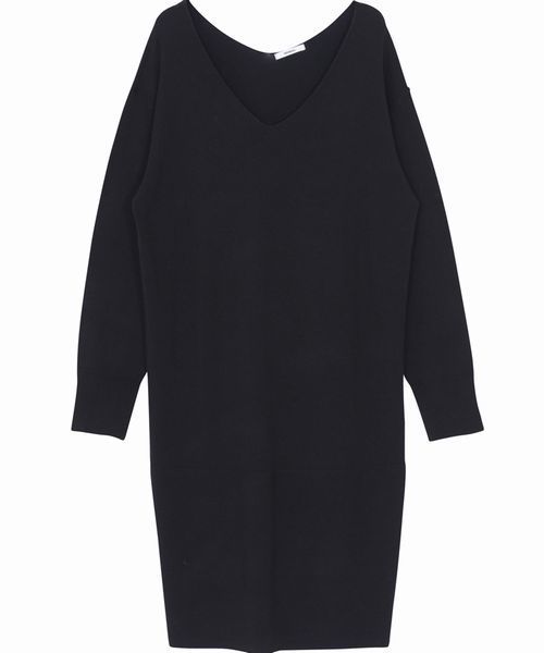 MURUA（ムルーア）の「【FEMININE】ﾌﾟﾚｰﾝVﾈｯｸﾛﾝｸﾞOP（ワンピース・レディース・カーキ/グレー/ブラック/ブラウン・FREE）」の2枚目の写真