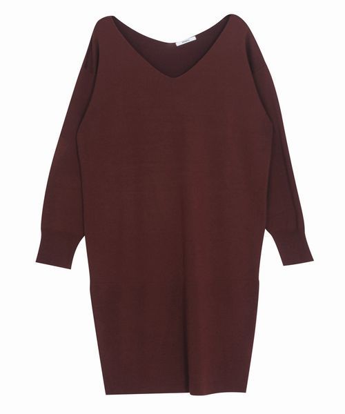 MURUA（ムルーア）の「【FEMININE】ﾌﾟﾚｰﾝVﾈｯｸﾛﾝｸﾞOP（ワンピース・レディース・カーキ/グレー/ブラック/ブラウン・FREE）」の16枚目の写真