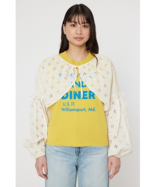 RODEO CROWNS WIDE BOWL（ロデオクラウンズワイドボウル）の「カットワークレースボレロ 2（カーディガン/ボレロ・レディース・カーキ/ブラック/アイボリー・FREE）」の19枚目の写真