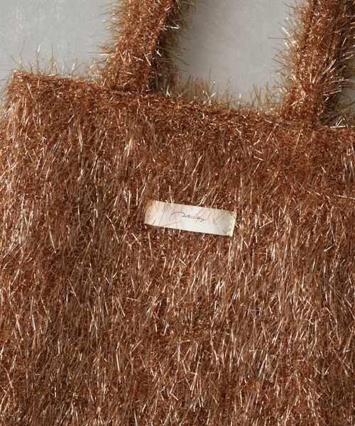 Actually（アクチュアリー）の「ラメシャギーミニトート（トートバッグ・レディース・シルバー/ブラック/ブラウン/パープル・フリー）」の7枚目の写真