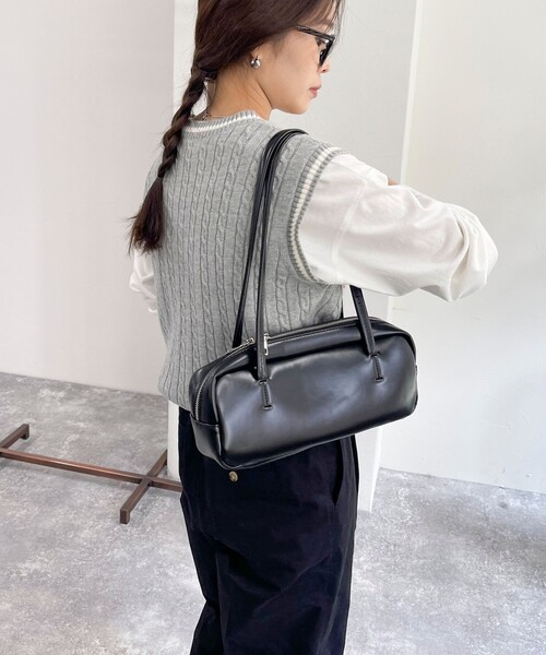 fredy emue（フレディエミュ）の「FR刺繍柄編みニットベスト（ベスト・レディース・ネイビー/オフホワイト/グレー・38）」の14枚目の写真