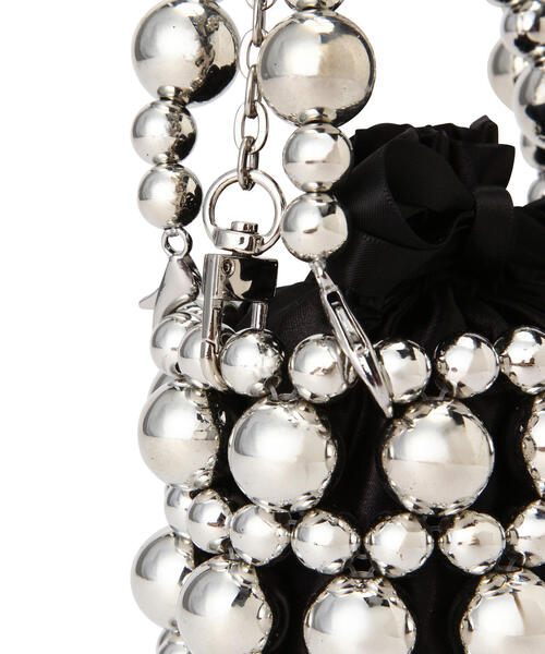 N.（N. Natural Beauty Basic）（エヌエヌナチュラルビューティーベーシック）の「◆メタルボール２ＷＡＹチェーンショルダーバッグ（ショルダーバッグ・レディース・シルバー・ﾌﾘ-）」の10枚目の写真