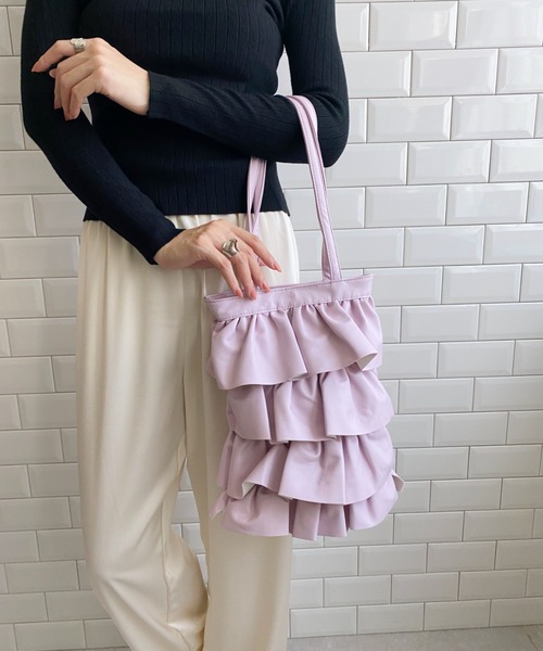 【Zimmermann】Calyxe Tote レザートートバッグ/フリル Zimmermann ZIMMERMANN CALYXE TOTE | REVERSIBLE