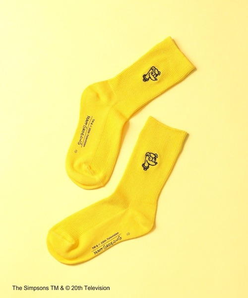 LEPSIM（レプシィム）の「【THE SIMPSONS／ザ・シンプソンズ】(KIDS)刺繍ソックス　143533（ソックス/靴下・キッズ・イエロー/オフホワイト/ブルー・ONE SIZE）」の2枚目の写真