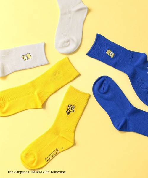 LEPSIM（レプシィム）の「【THE SIMPSONS／ザ・シンプソンズ】(KIDS)刺繍ソックス　143533（ソックス/靴下・キッズ・イエロー/オフホワイト/ブルー・ONE SIZE）」の5枚目の写真