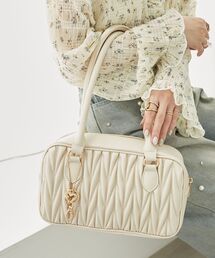 MAJESTIC LEGON | チャームセット横長バッグ(ハンドバッグ)