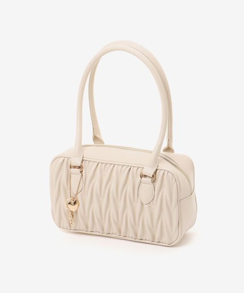 MAJESTIC LEGON（マジェスティックレゴン）の「チャームセット横長バッグ（ハンドバッグ・レディース・アイボリー/グレイッシュベージュ/ブラック/キャメル・FREE）」の22枚目の写真