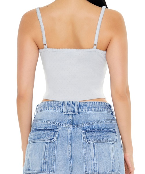 FOREVER 21(フォーエバー トゥエンティーワン)の「リボンポイントキャミソール(キャミソール・レディース・ブラック/グレー・SMALL/MEDIUM)」の5枚目の写真